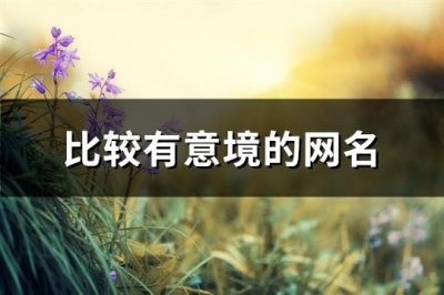 ​比较有意境的网名(共372个)