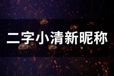 ​二字小清新昵称(精选90个)