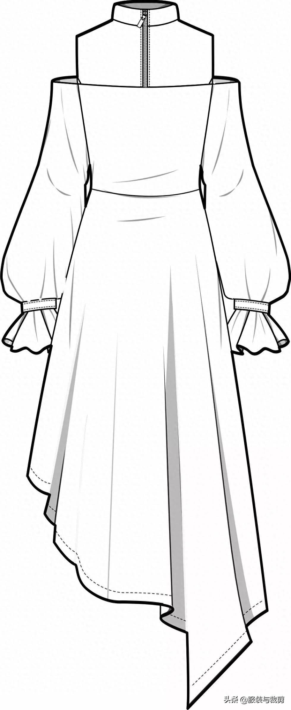 8款时尚服装设计手绘图