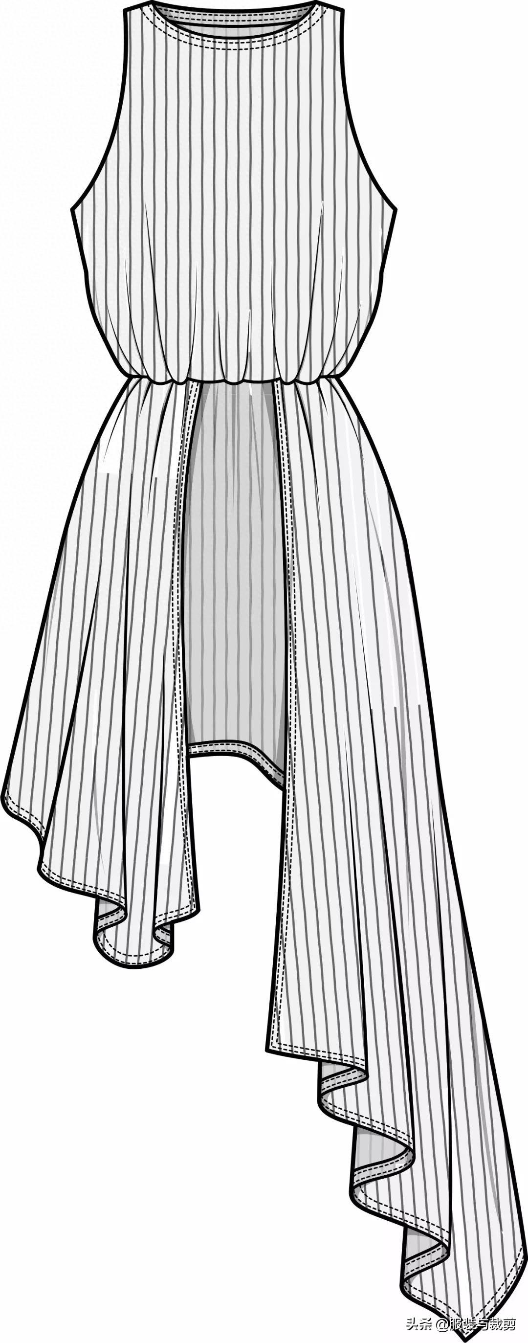 8款时尚服装设计手绘图