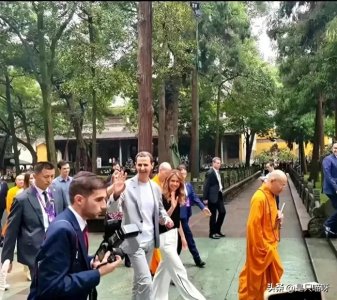​灵隐寺大门敞开，红地毯迎接叙利亚总统巴沙尔阿萨德的到访！