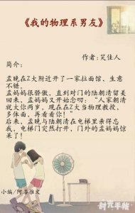 ​3本笑佳人现言甜宠文，《我的物理系男友》，理科生的爱情哟