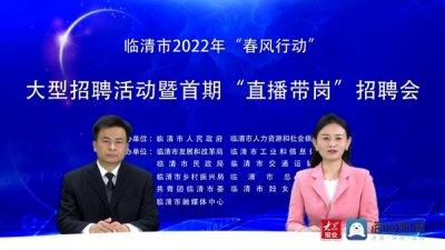 ​聊城临清：“直播带岗”促就业 家门口的好工作触“屏”可得