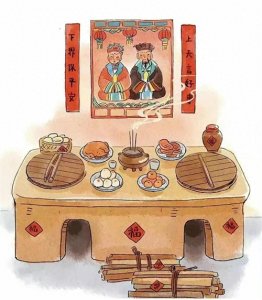 ​年初四，迎灶神!