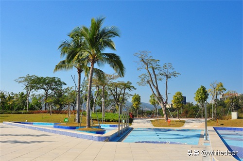 冬日的惠州大亚湾黄金海岸 -- 蓝天白云，海天一色