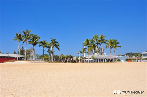 冬日的惠州大亚湾黄金海岸 -- 蓝天白云，海天一色