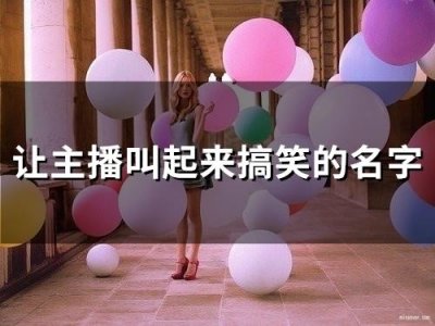 ​让主播叫起来搞笑的名字(优选208个)