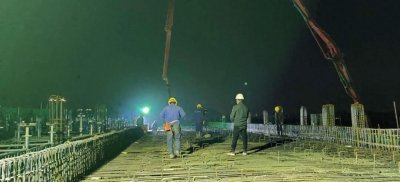 ​温州市域铁路S2线，建设速度很快，施工如火如荼中